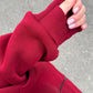 Fleece suit burgundy
