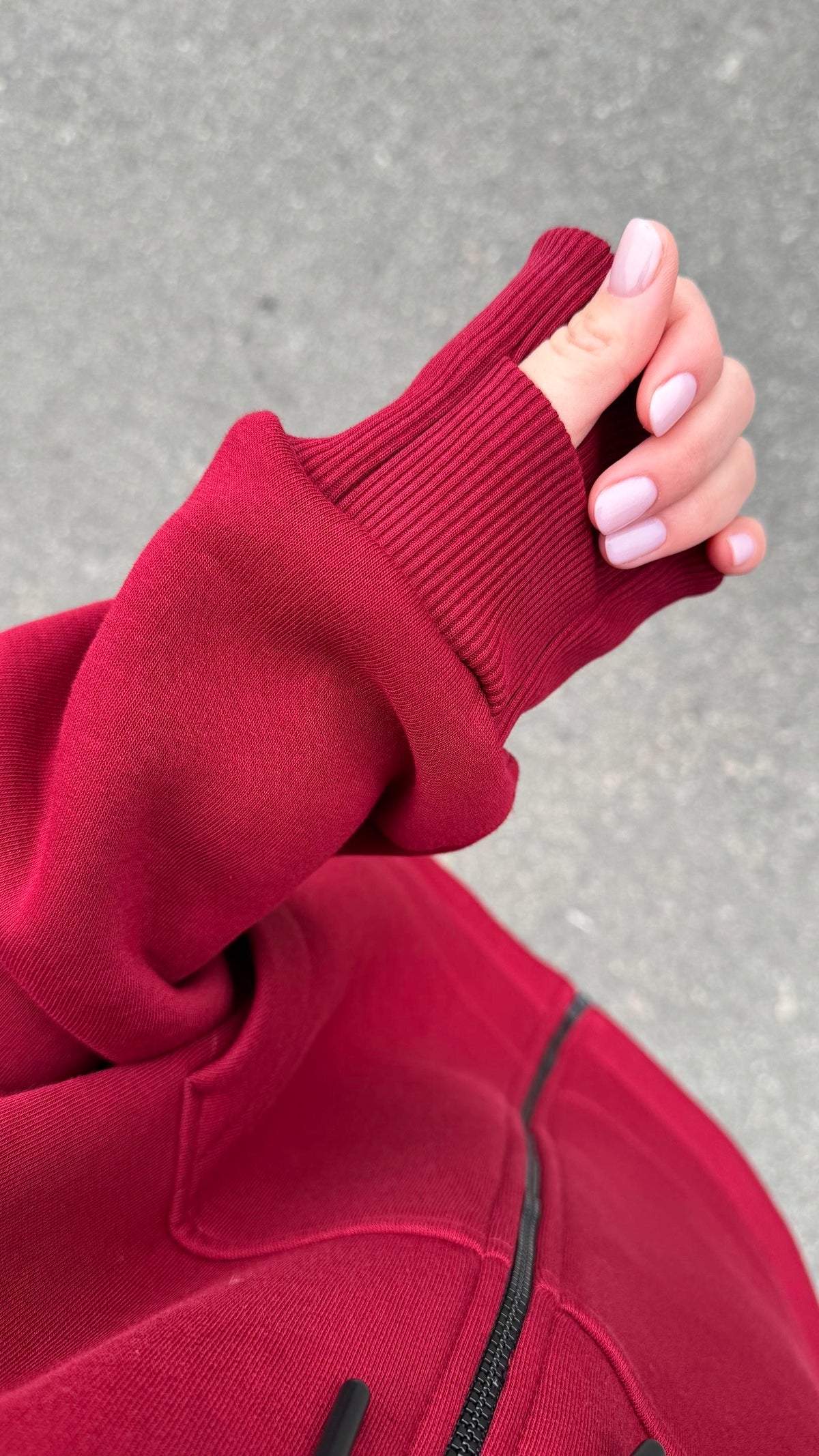 Fleece suit burgundy