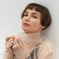 Elongated transparent beige shirt