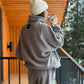 Zip-through fleece jacket gray