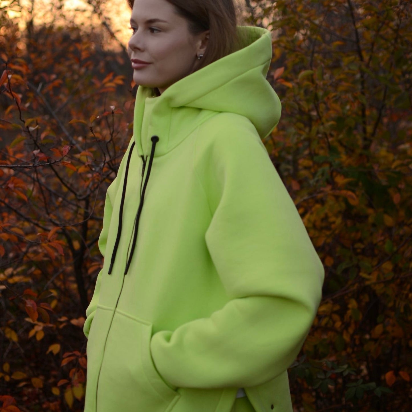 <tc>Зіп худі на флісі кольору мохіто</tc>