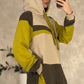 Patched upcycled Hoodie green