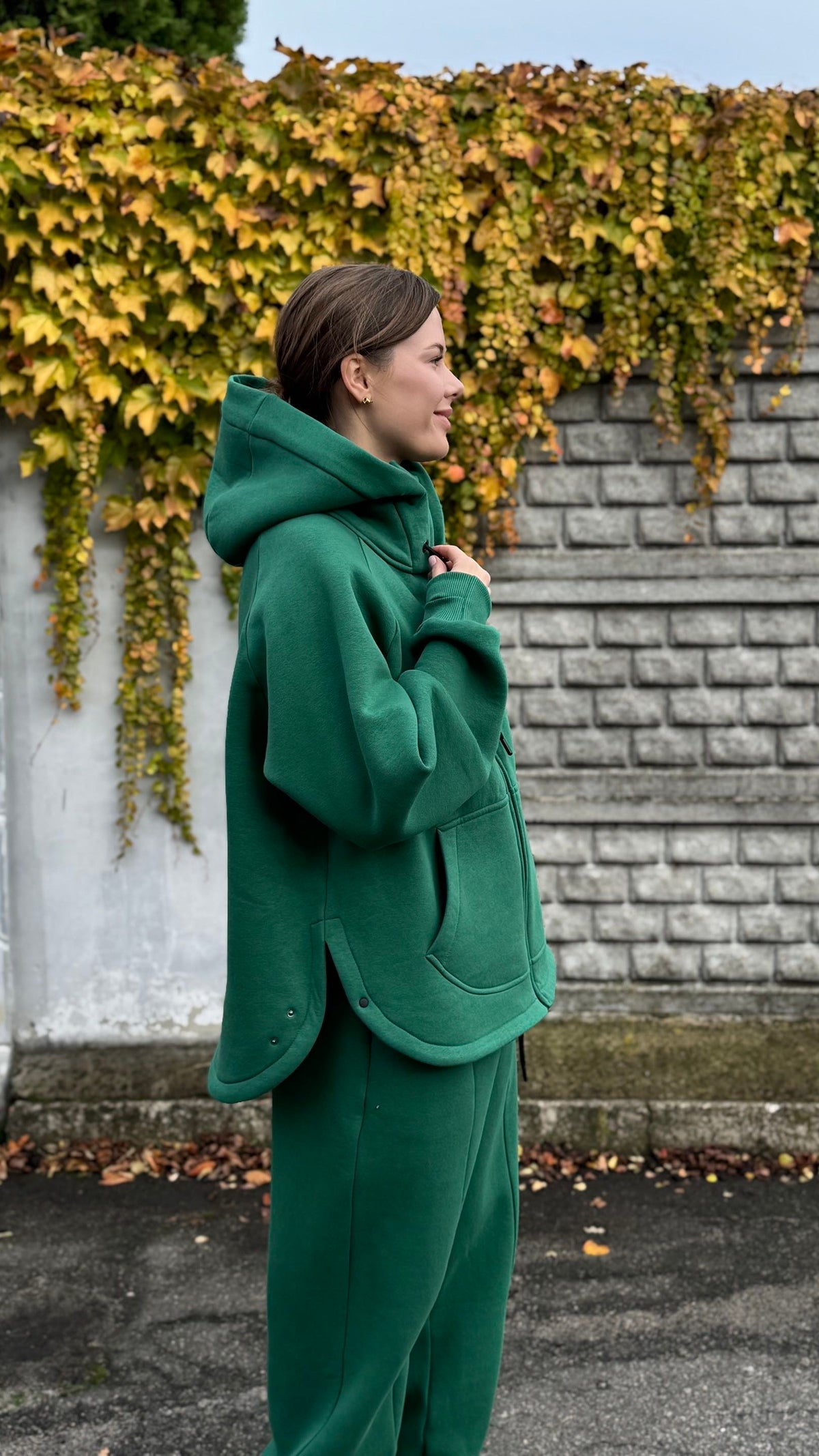 Fleece suit emerald