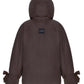 Down jacket  "Little duck" in chocolate with detachable bows and removable hood