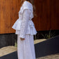 Asymmetrical shirt+ bloomers pants organic linen