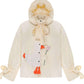 Down jacket  "Little duck" in yellow butter with detachable bows and removable hood