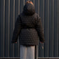 Winter double-sided jacket marsala/black