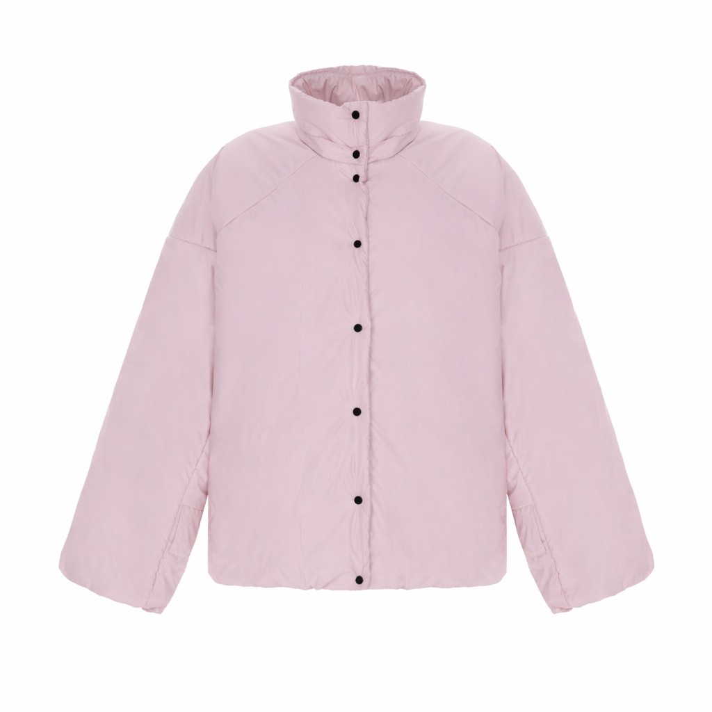 <tc>Куртка пудрова зі знімними бантами і пристібним капюшоном</tc>