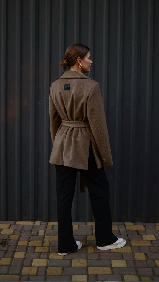 Beige wool jacket