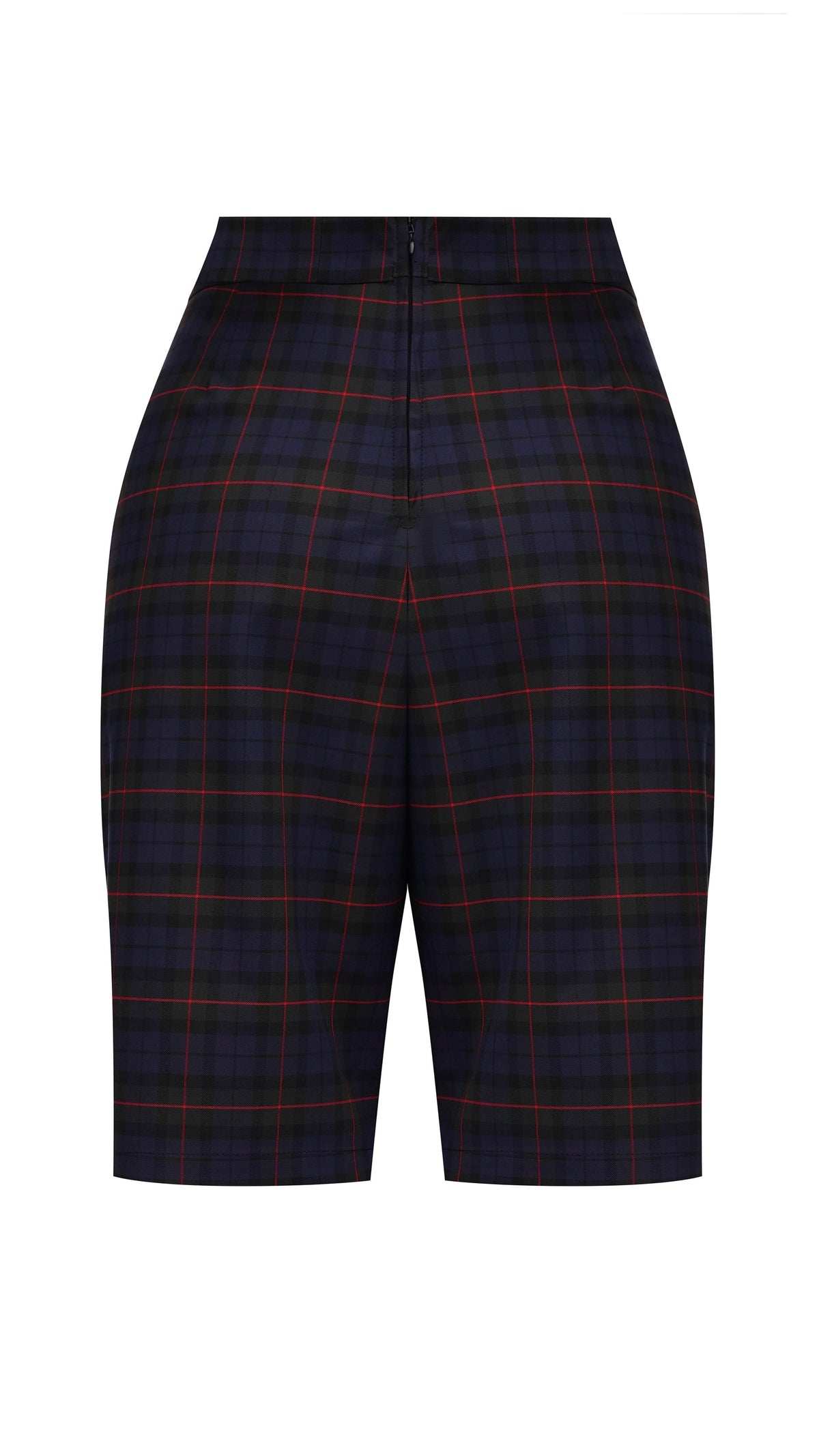 Checkered asymmetrical shorts