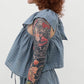 Asymmetrical shirt+ bloomers pants cotton washed