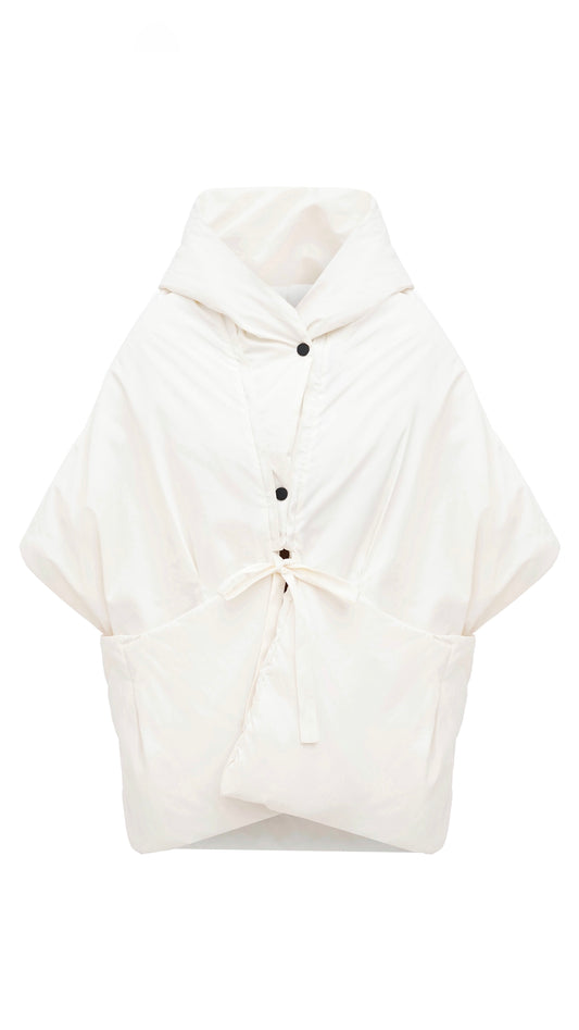 Milk Down vest with detachable hood