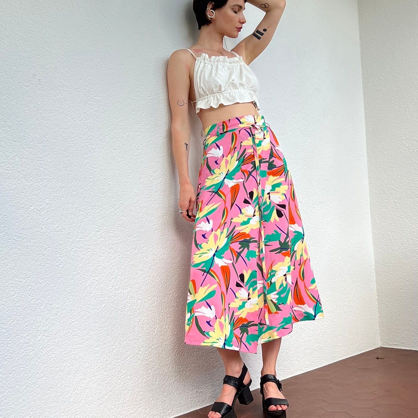 Asymmetrical skirt «Nymphaea»