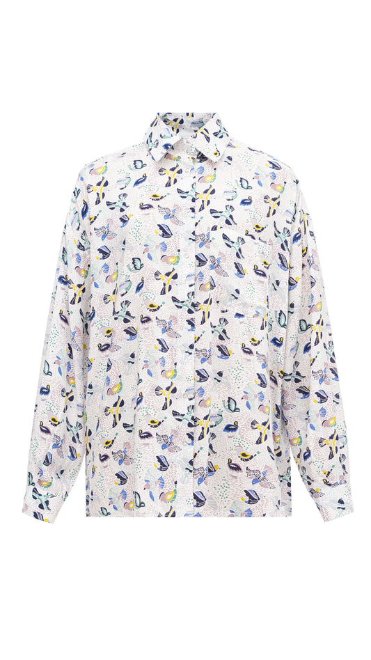 Shirt with a bird print