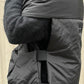 Black Down vest with detachable hood