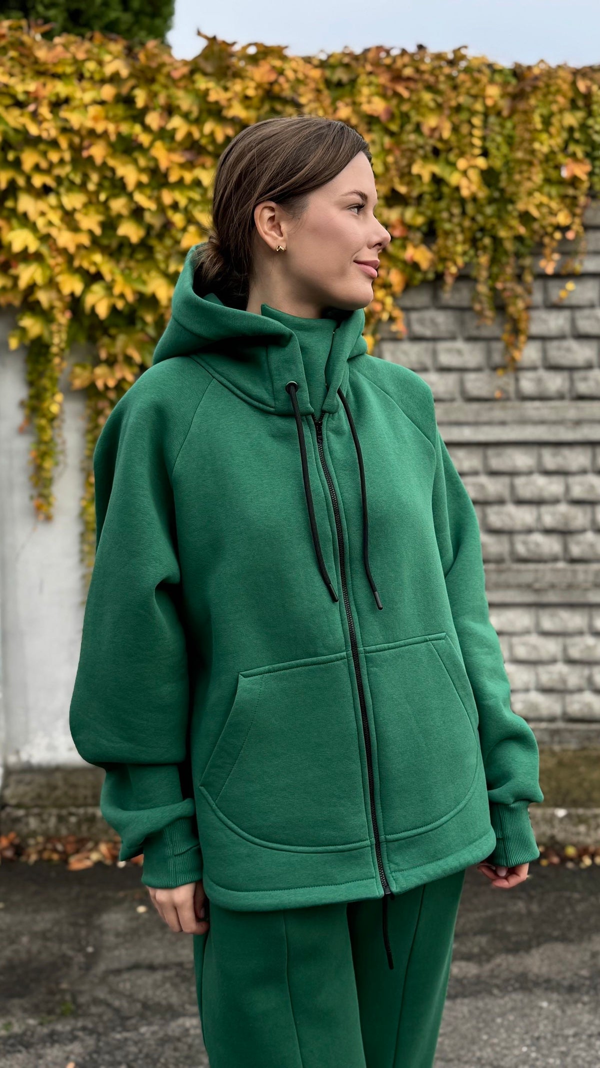 Fleece suit emerald