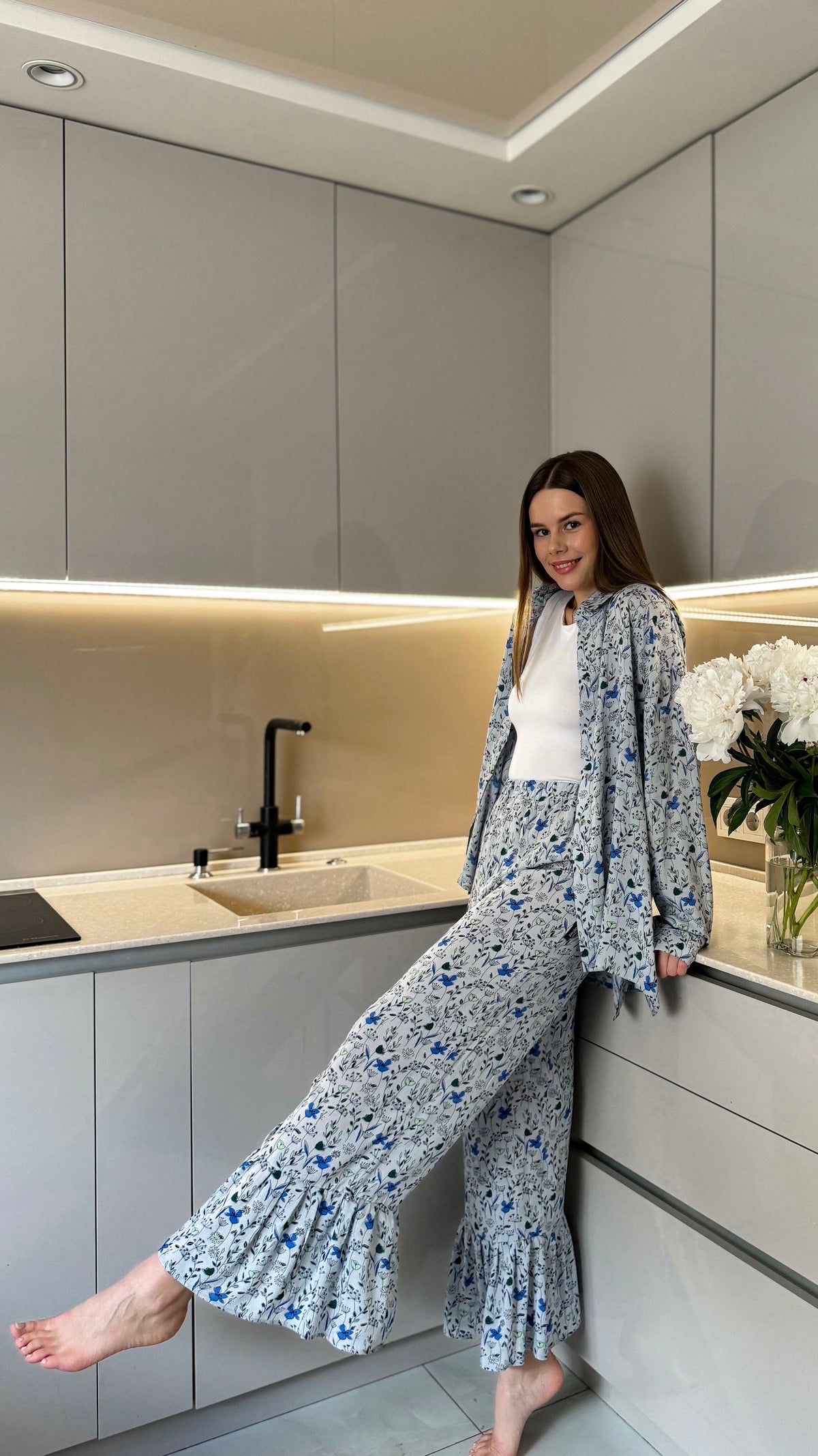 Pants with flounces «Voloshka»