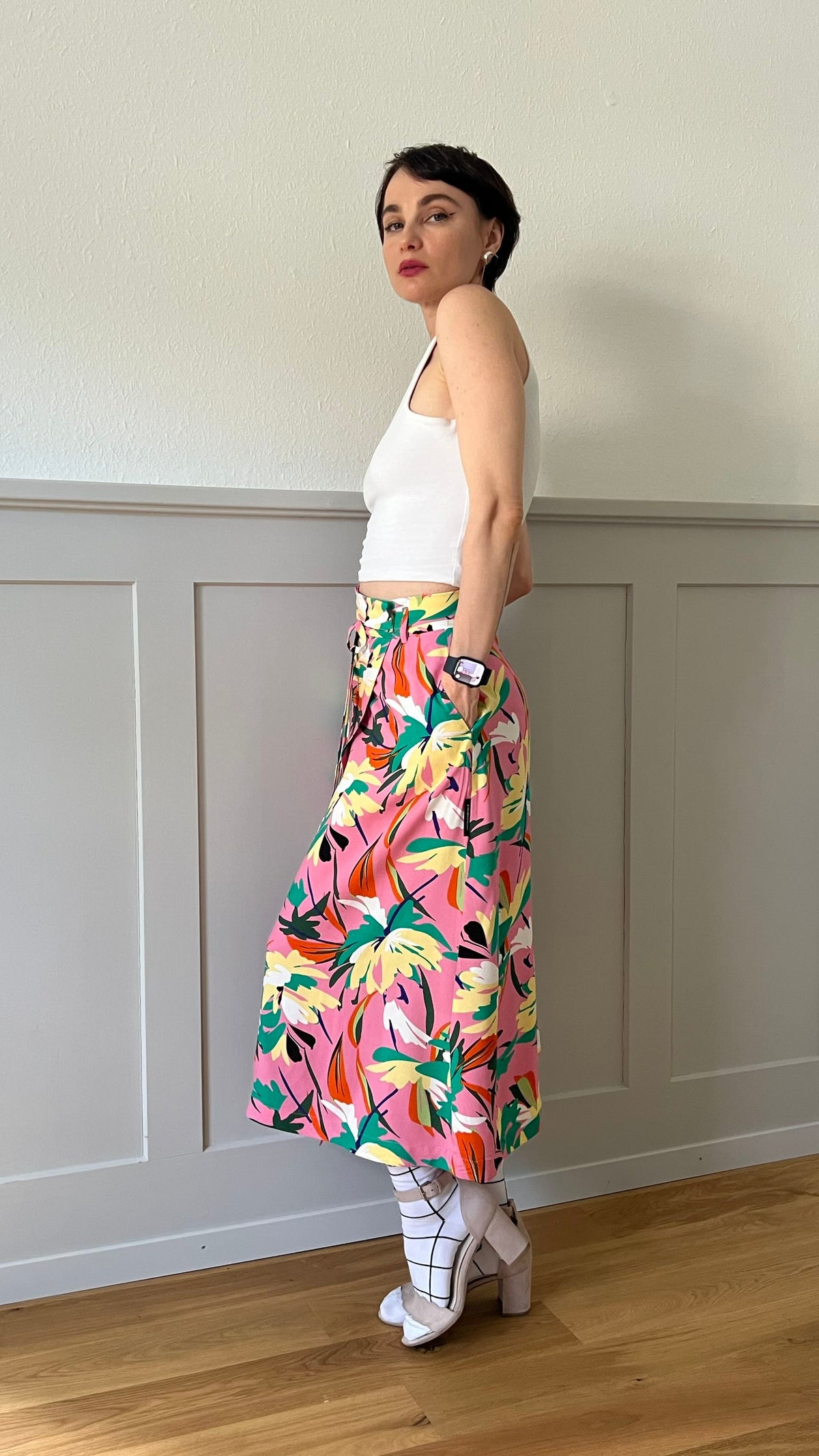 Asymmetrical skirt «Nymphaea»