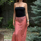 A line sheer skirt in coral