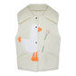 Vest "Little duck" creamy with detachable collar
