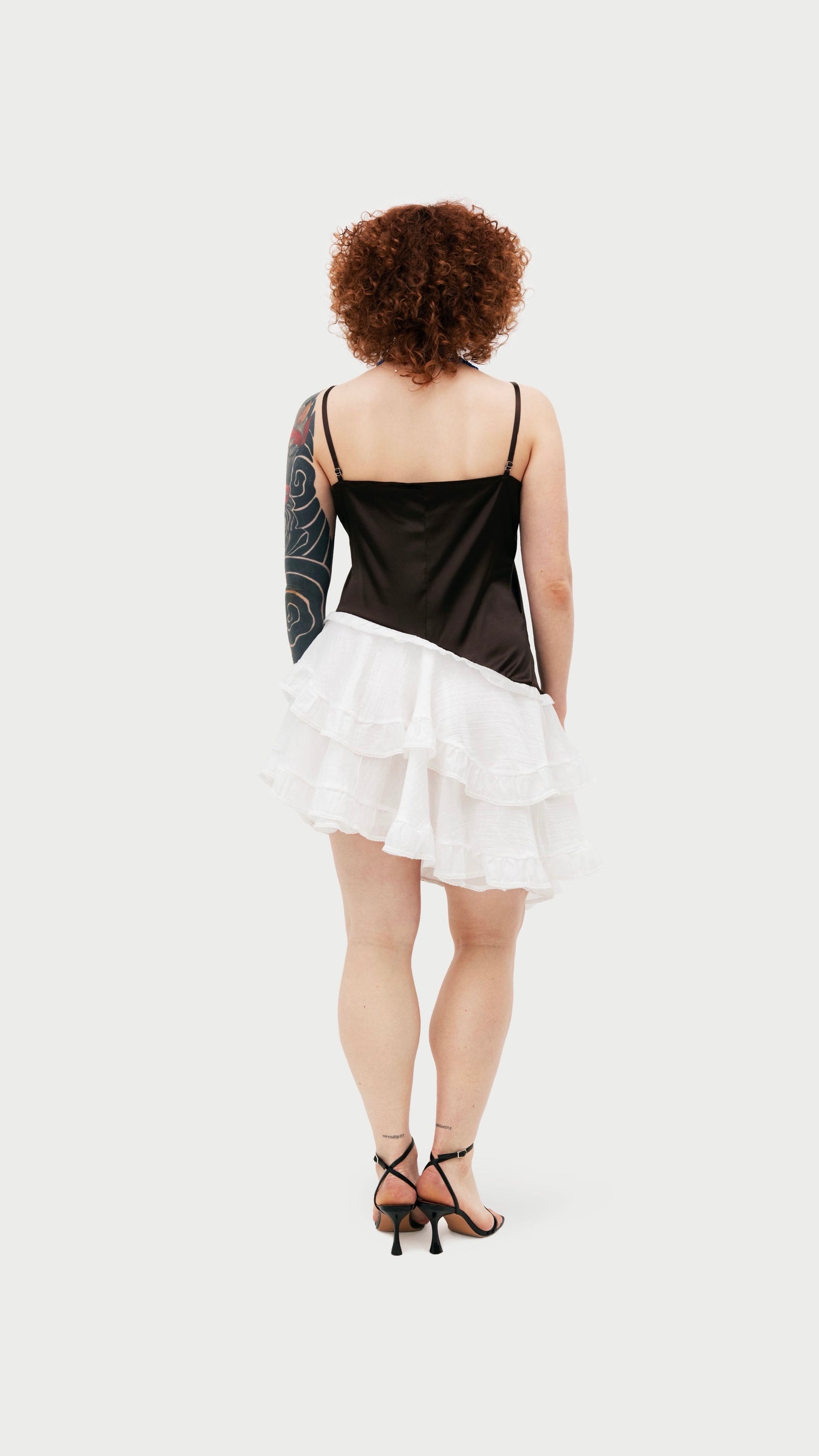 Dress «Petal» in chocolate brown