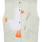 Vest "Little duck" creamy with detachable collar