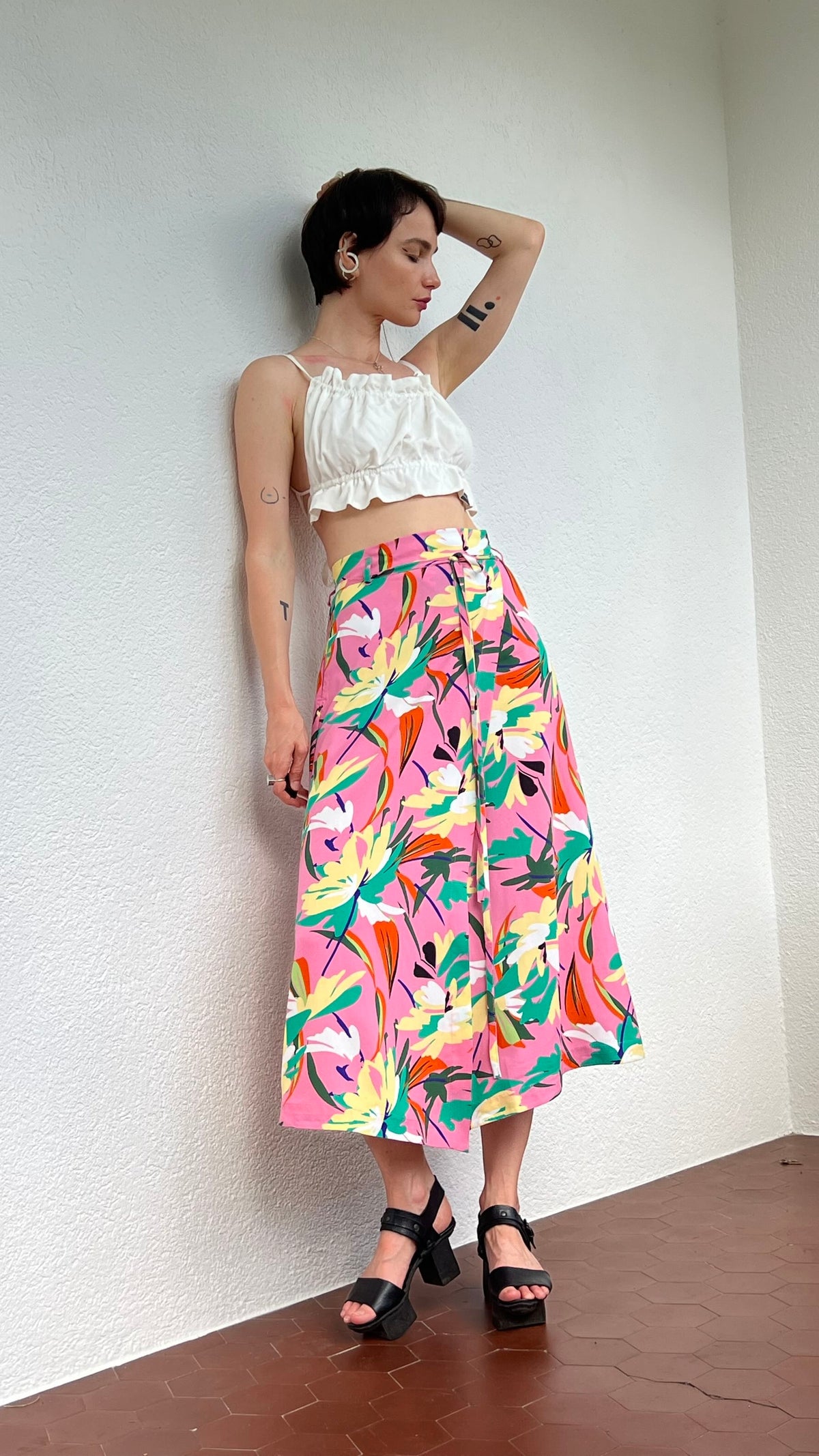 Asymmetrical skirt «Nymphaea»