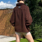 Zip-through fleece jacket chocolate