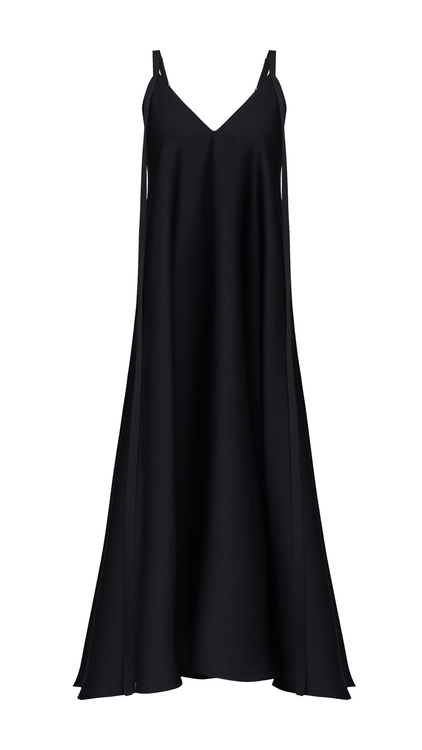 Black dress with ribbons height from 155cm +