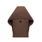 Chocolate Down vest with detachable hood