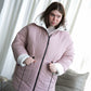 Зимова двостороння куртка молоко/рожевий 