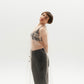 Elongated transparent beige shirt