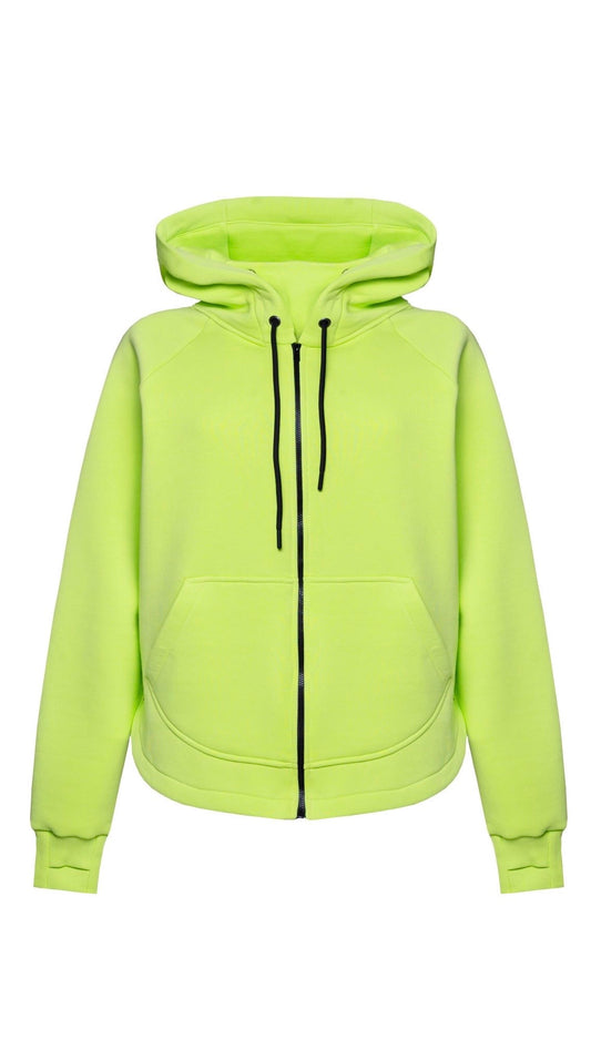 Zip fleece hoodie mojito