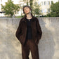 Pants fleece chocolate