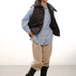 Vest with detachable collar black