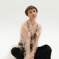 Elongated transparent beige shirt