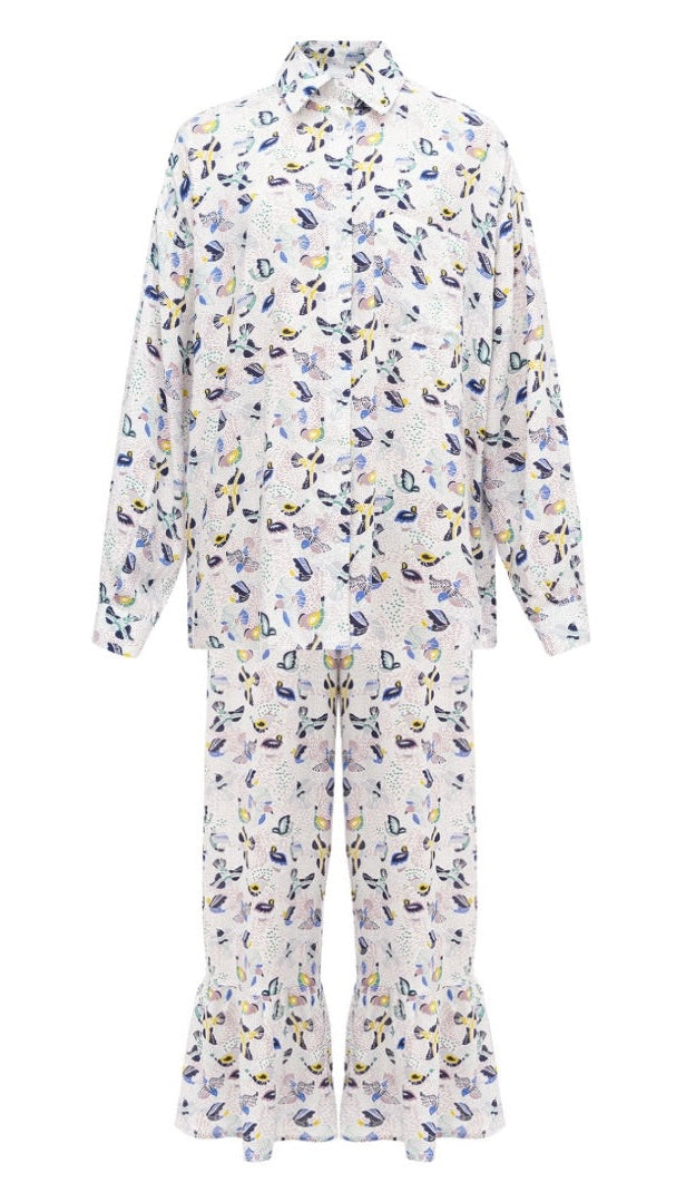 Shirt+ pants with a bird print