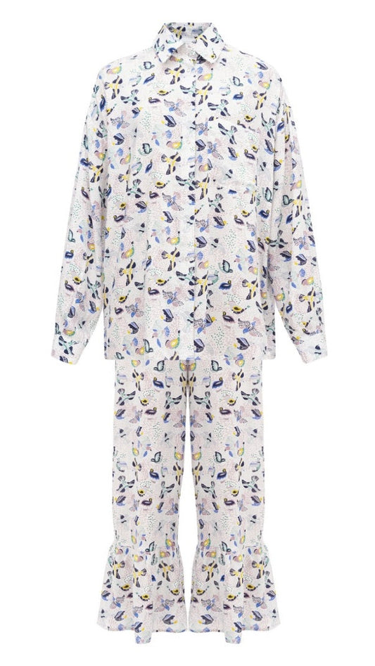 Shirt+ pants with a bird print