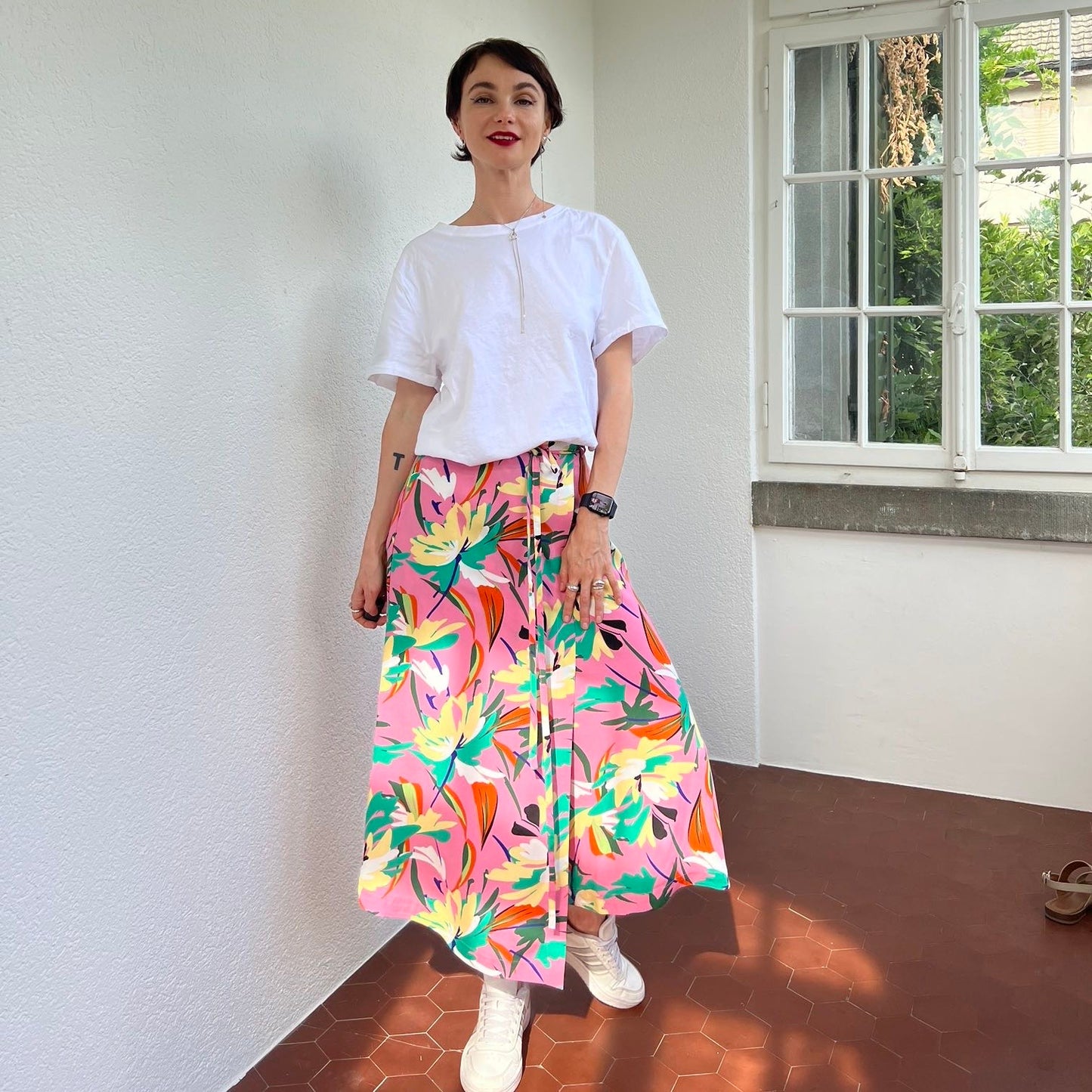 Asymmetrical skirt «Nymphaea»
