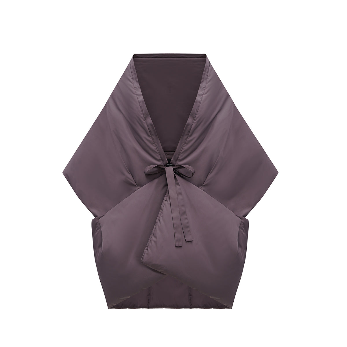 Purple sage Down vest with detachable hood