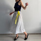One-size cotton striped skirt with ribbons