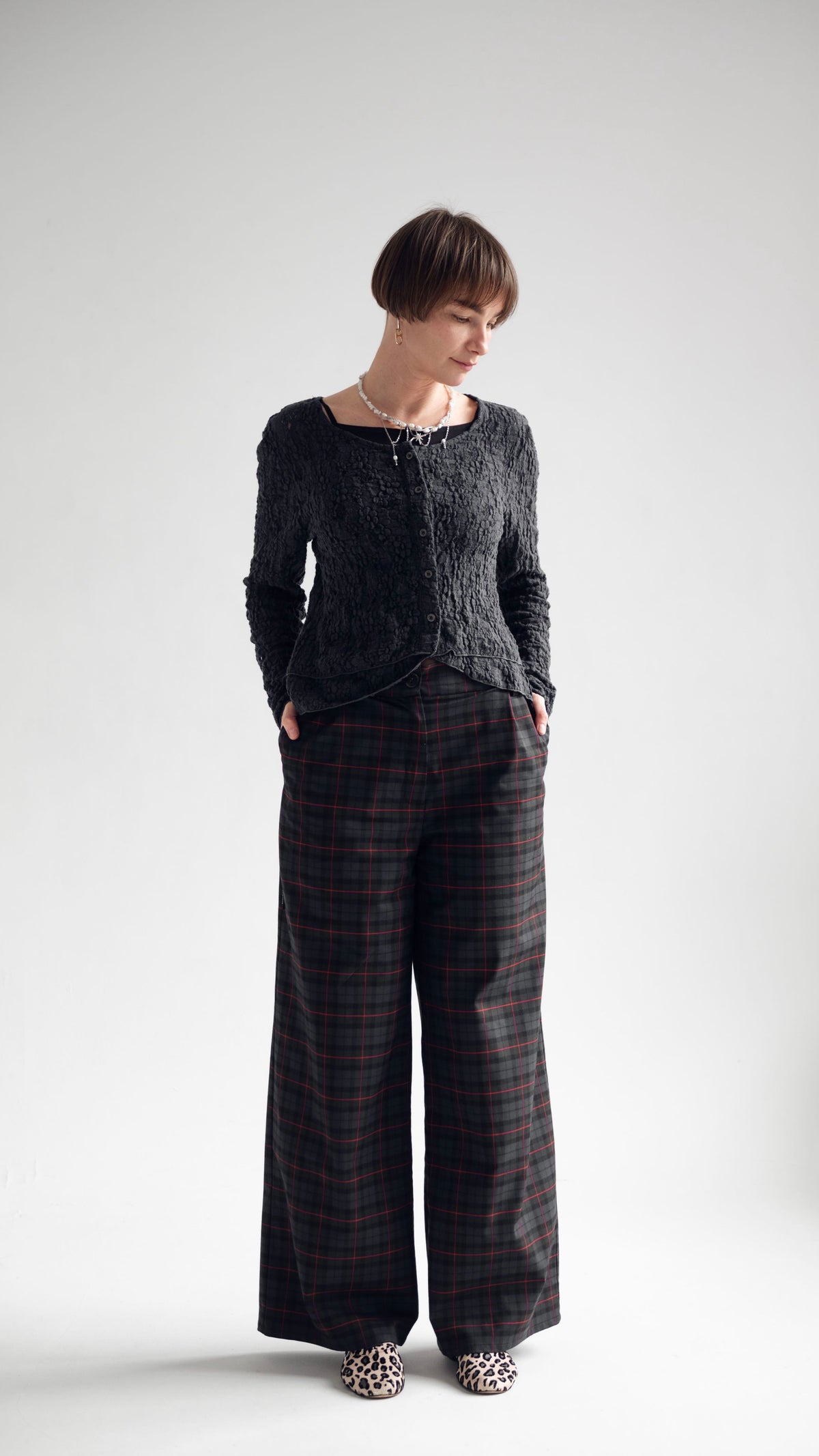 Checked pants