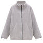 Zip-through fleece jacket gray