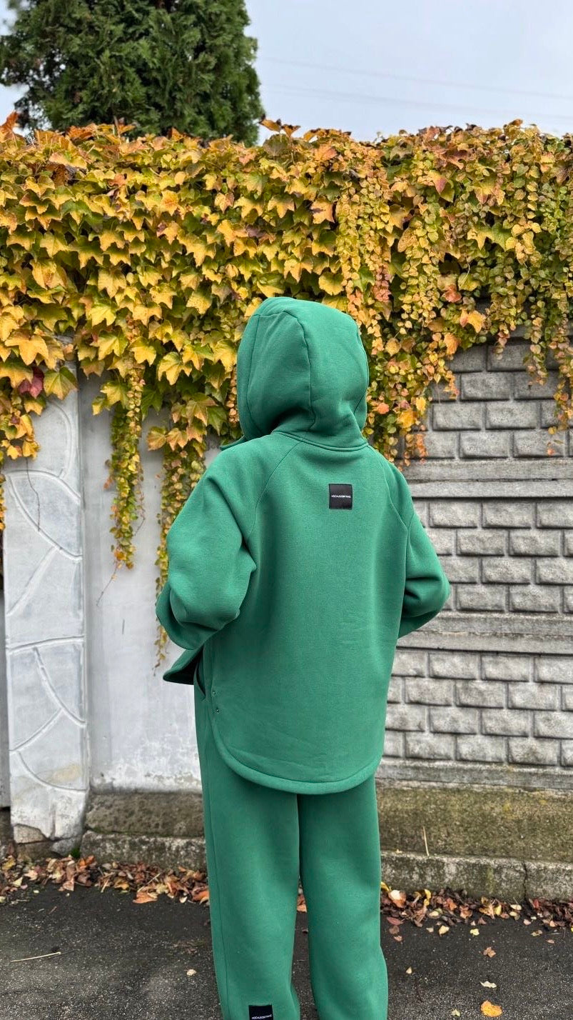 Fleece suit emerald