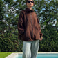 Zip-through fleece jacket chocolate