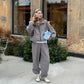 Fleece suit gray