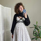 Black jersey crop sleeves