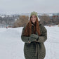 Зимова двостороння куртка хакі/беж