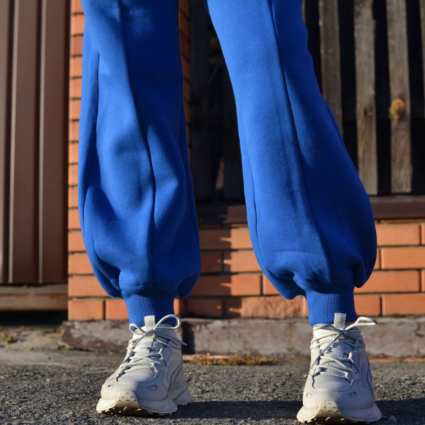 Blue  fleece tracksuit pants