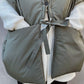 Khaki Down vest with detachable hood